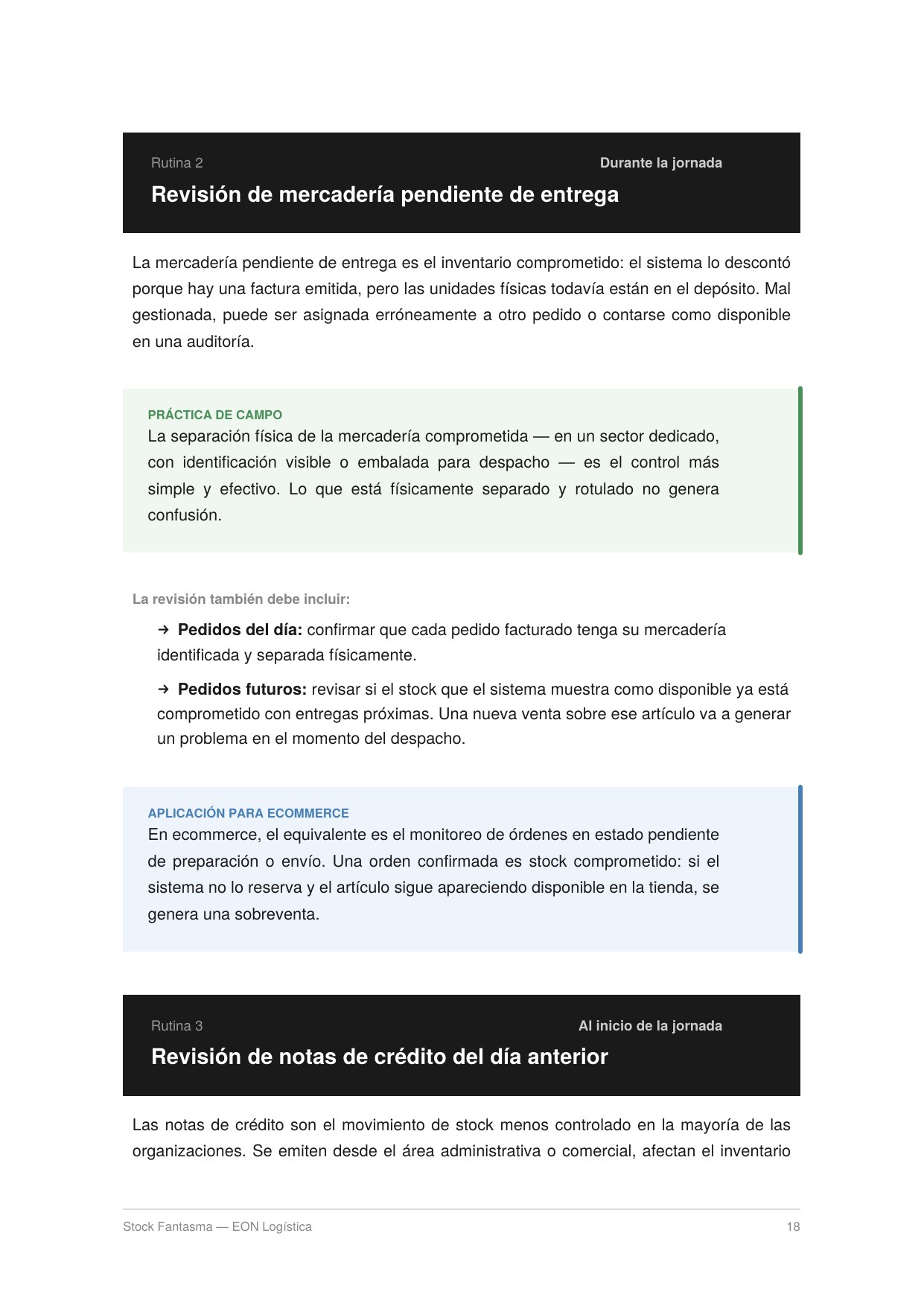 Checklist de rutinas diarias del producto